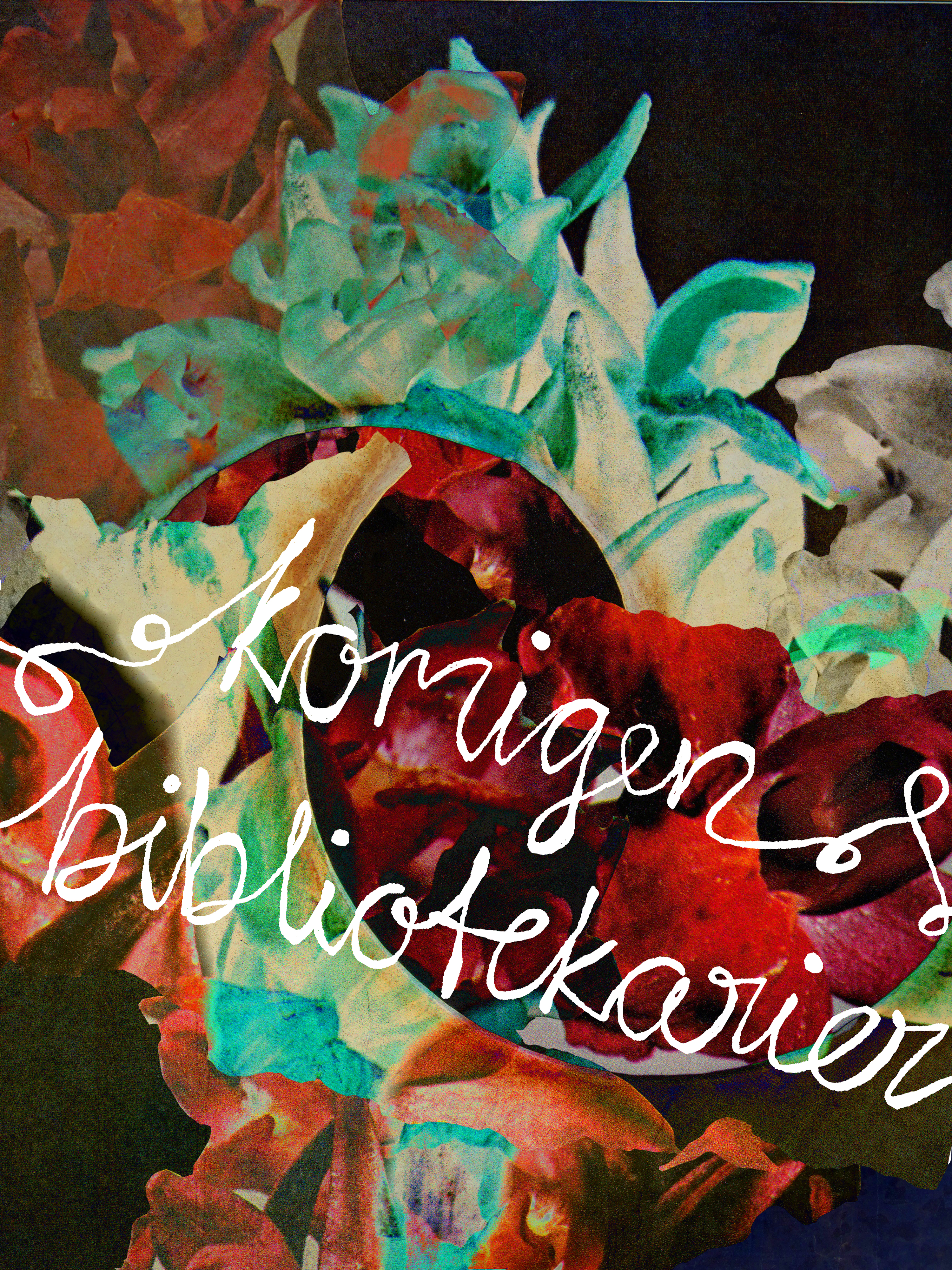 Illustration med texten "komigen bibliotekarier"