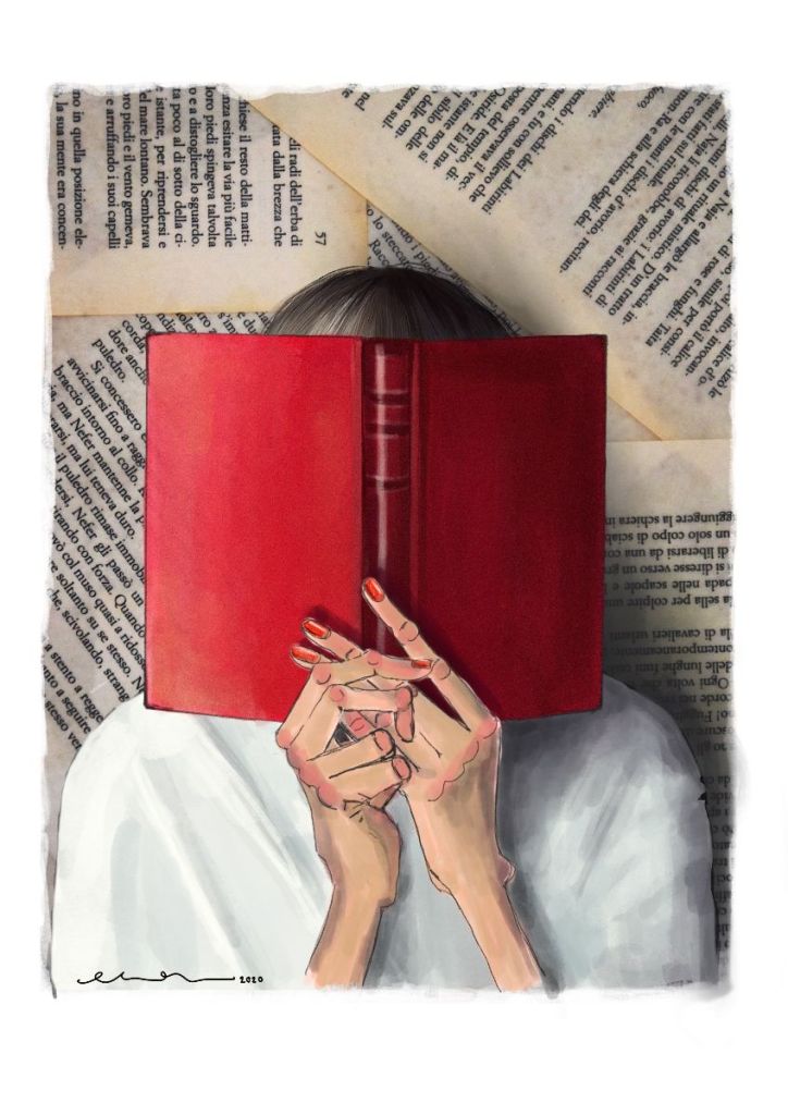 Person som läser en bok.